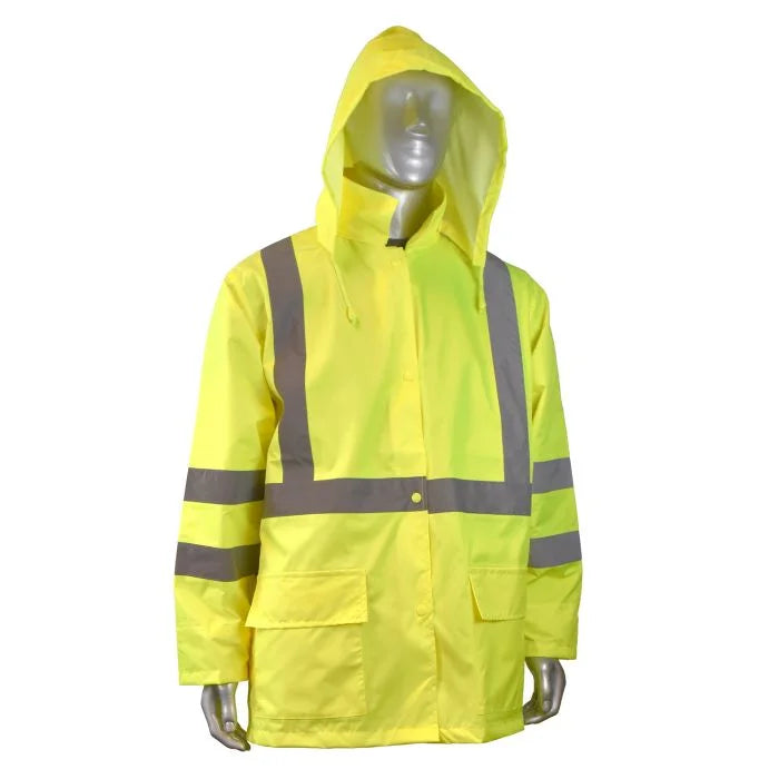 Radians RW10-3S1Y Lightweight Rain Jacket - Hi-Vis Green