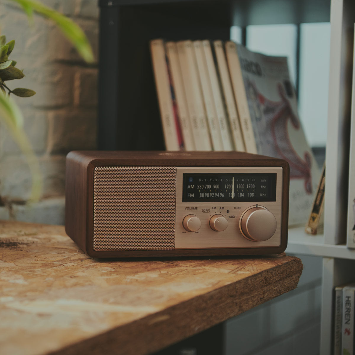 AM / FM / AUX / Bluetooth Wooden Cabinet Radio-eSafety Supplies, Inc