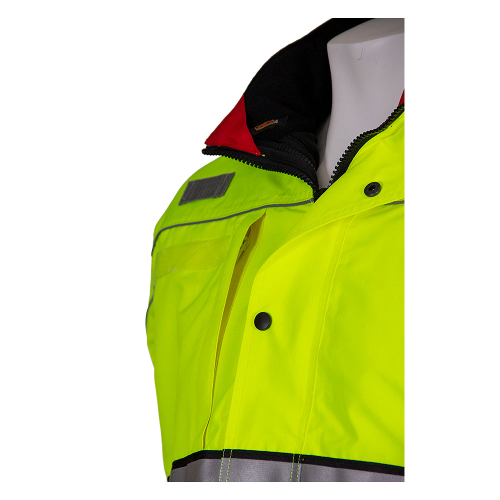 Safety Jacket Hi Vis Responder Parka Waterproo 2-Tone Lime & Red-eSafety Supplies, Inc