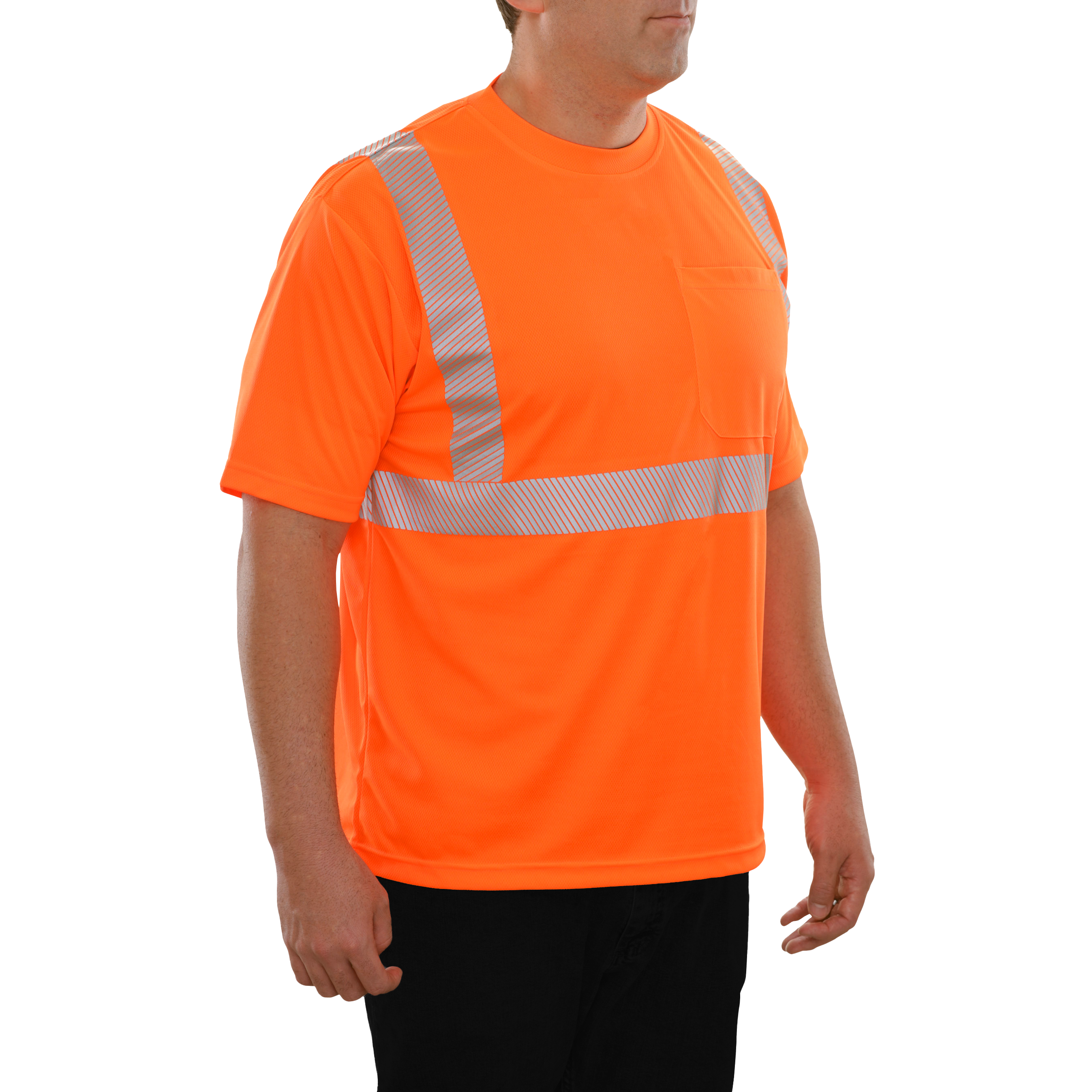 Reflective Apparel High Visibility Safety Shirt Orange Birdseye Comfort Trim By 3M-eSafety Supplies, Inc