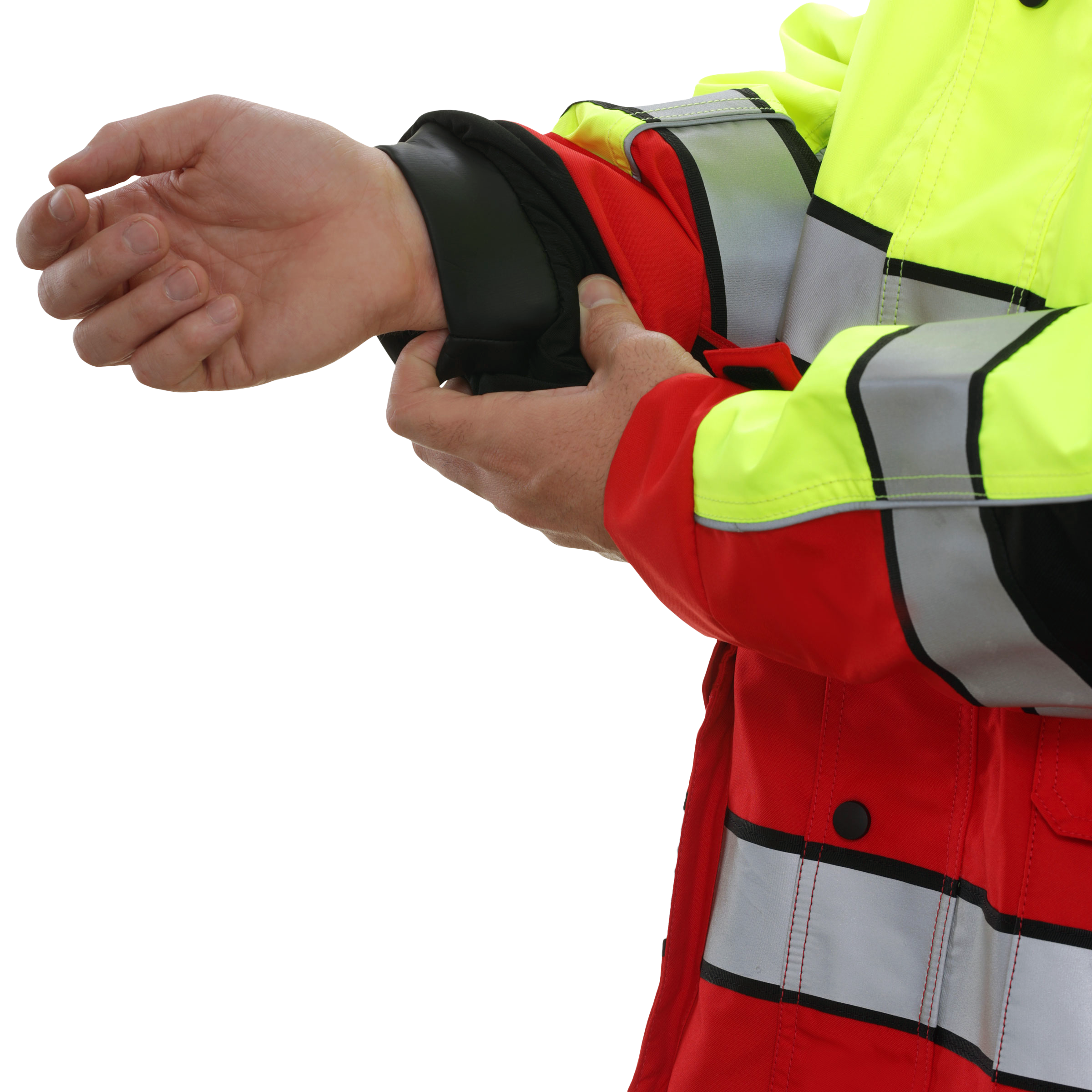 Safety Jacket Hi Vis Responder Parka Waterproo 2-Tone Lime & Red-eSafety Supplies, Inc