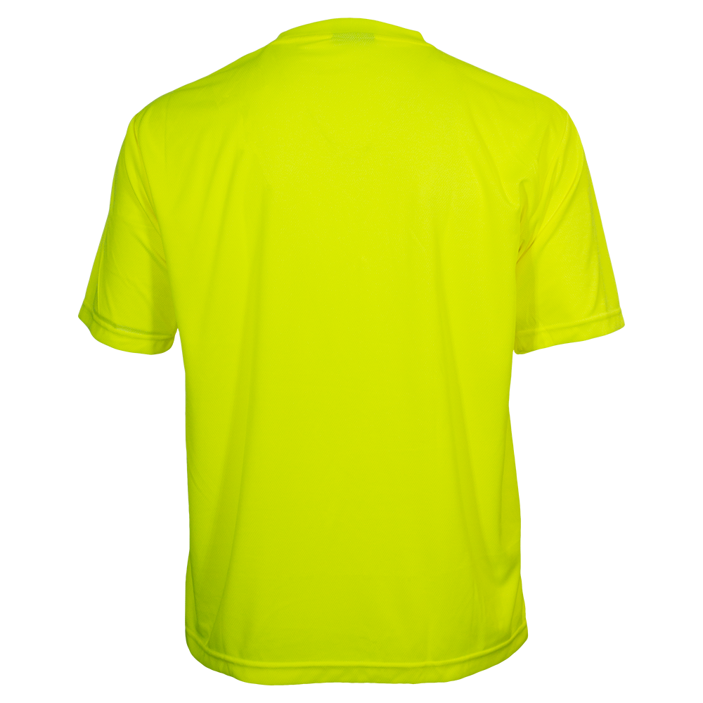 Safety Shirt Hi Vis Pocket Shirt Lime Birdseye Knit Non-ANSI-eSafety Supplies, Inc