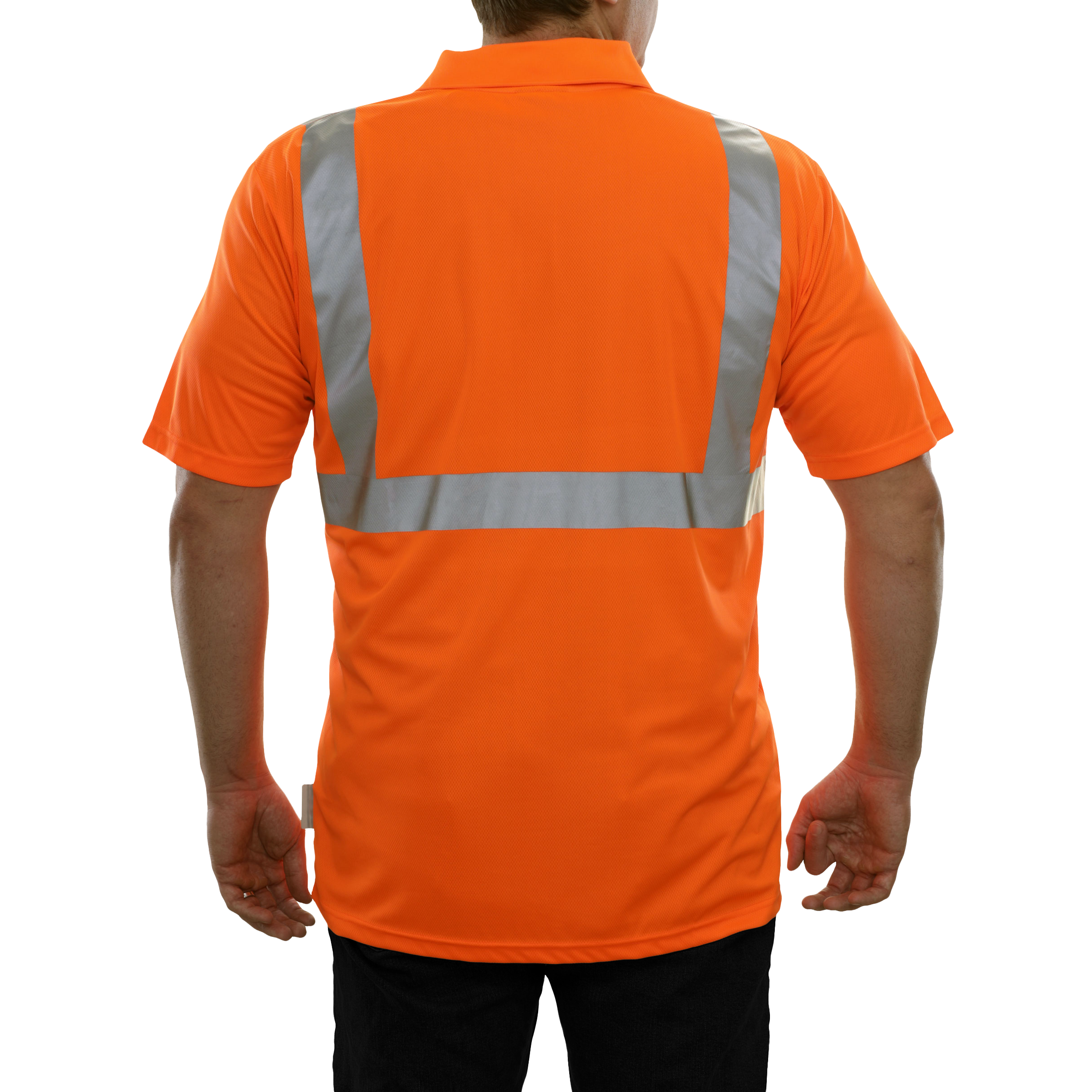 Reflective Apparel High Visibility Polo Shirt Orange Birdseye-eSafety Supplies, Inc