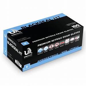 Uniseal® Nitrile Exam Gloves – BlackSeal HT Powder-Free (10 MIL)-eSafety Supplies, Inc