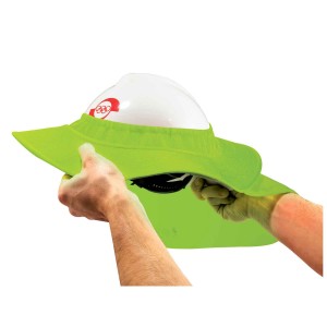 Ergodyne Chill-Its 6660 Hard Hat Brim With Shade - Lime-eSafety Supplies, Inc