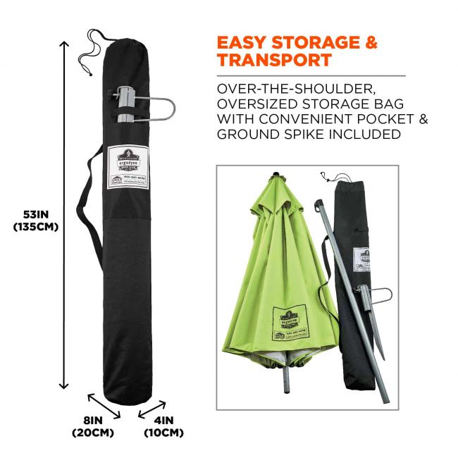 Ergodyne SHAX® 6100 Lightweight Industrial Umbrella-eSafety Supplies, Inc