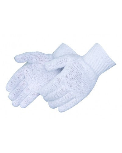 Bleach white cotton/ polyester knit Gloves - Dozen-eSafety Supplies, Inc