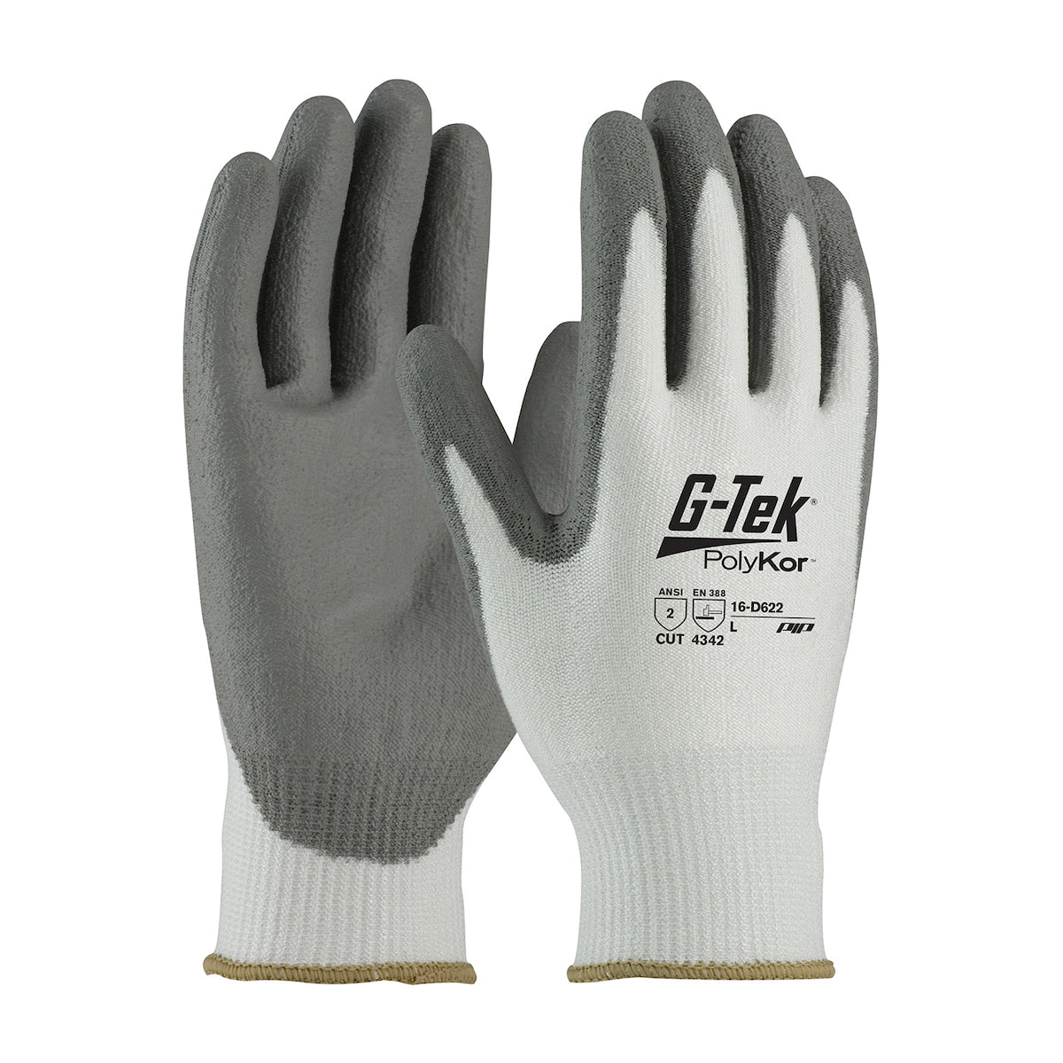 PIP 16-D622 G-Tek PolyKor Seamless Knit PolyKor Blended Gloves - Polyurethane Coated Smooth Grip (12 Pairs)-eSafety Supplies, Inc