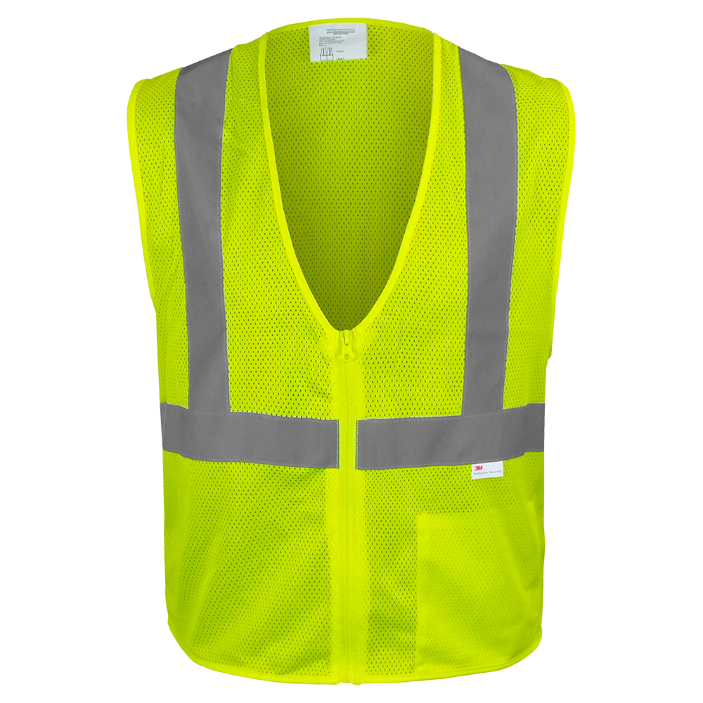 Economy Safety Vest Hi Vis Vest Zippered Mesh ANSI 2-eSafety Supplies, Inc