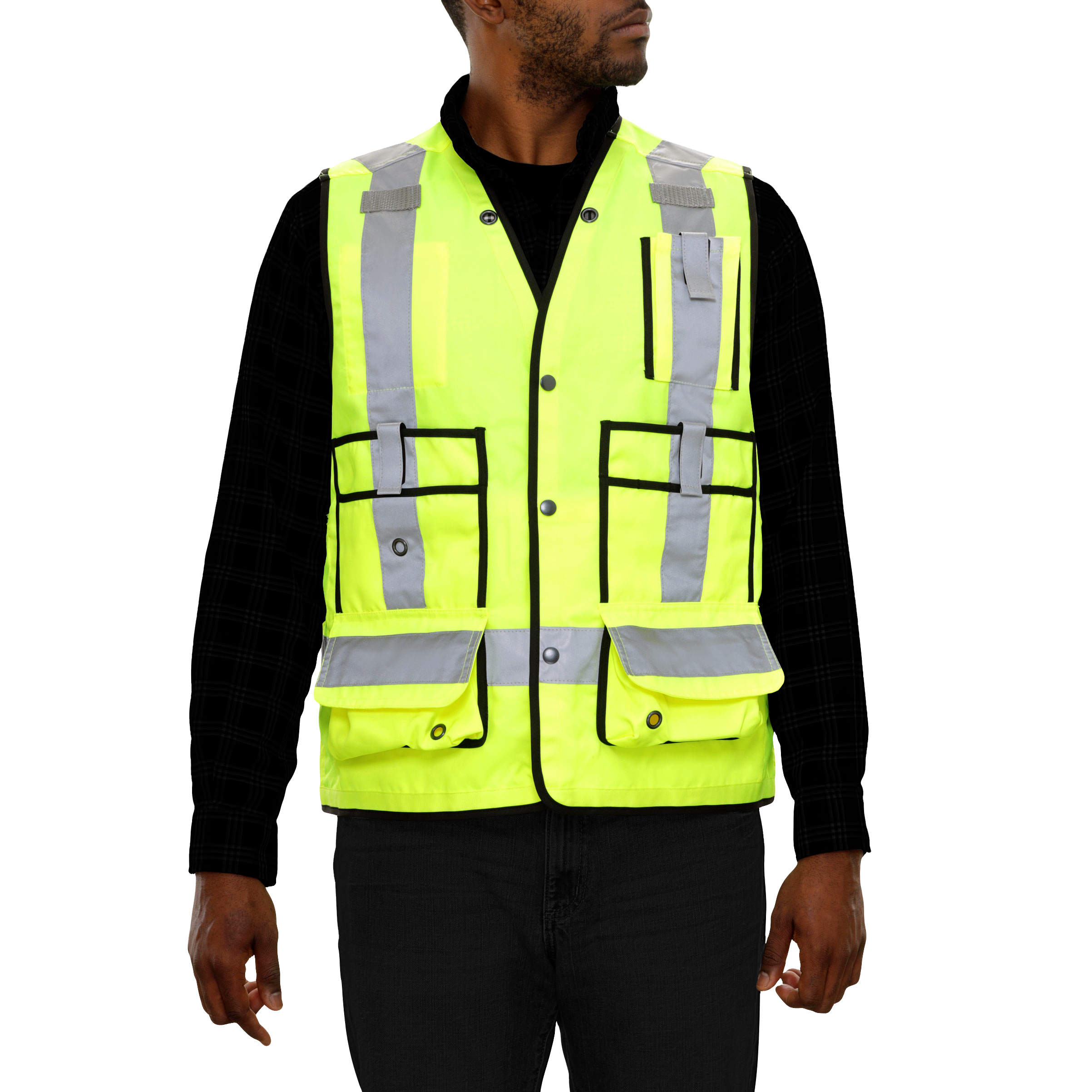 Surveyor Vest Hi Vis Multi-Pocket Vest Woven-eSafety Supplies, Inc