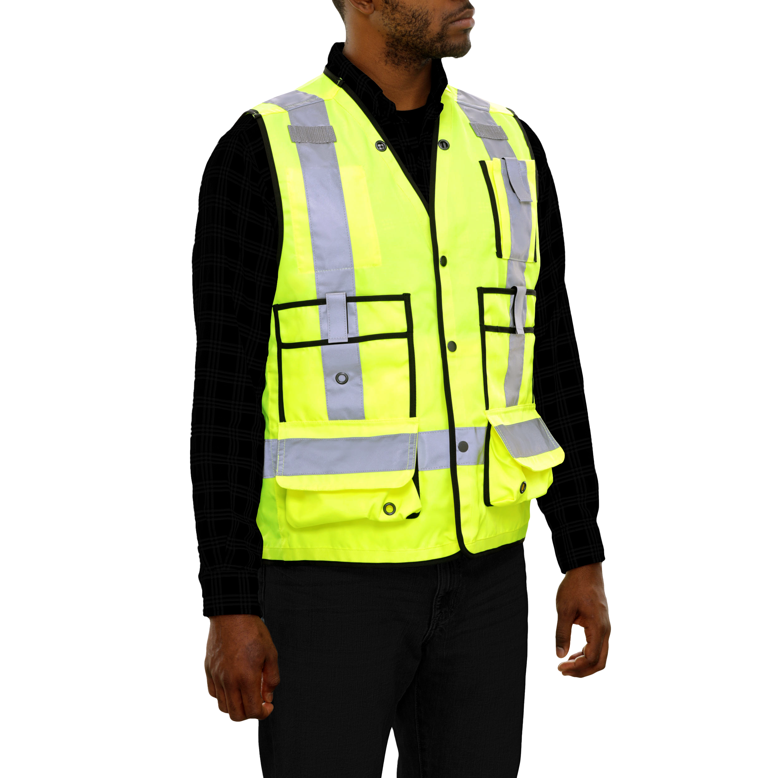 Surveyor Vest Hi Vis Multi-Pocket Vest Woven-eSafety Supplies, Inc