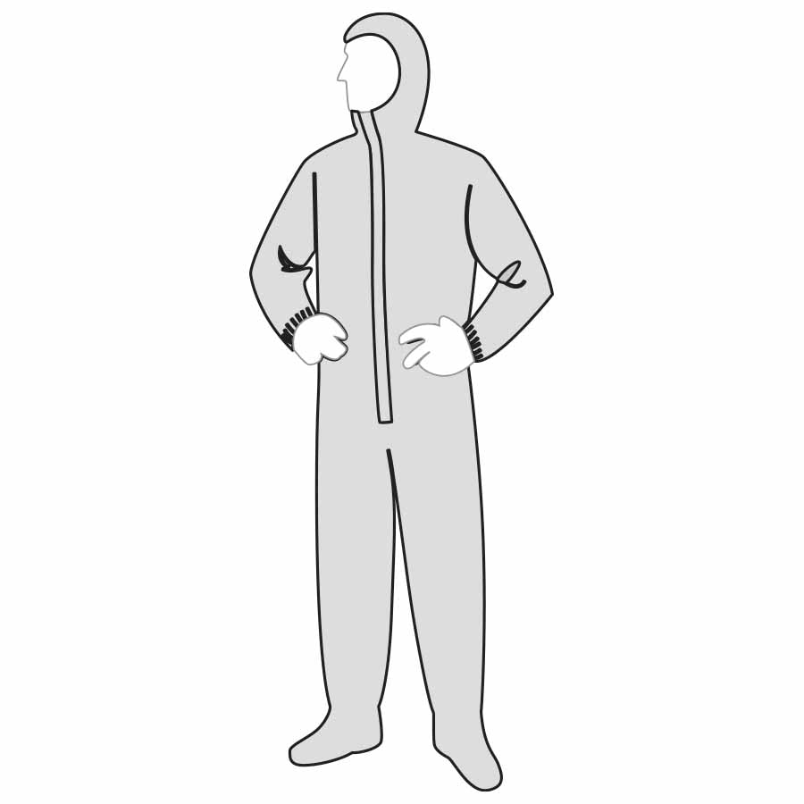 Liberty - Permagard Coverall - Attached Hood & Boots - Case of 25-eSafety Supplies, Inc