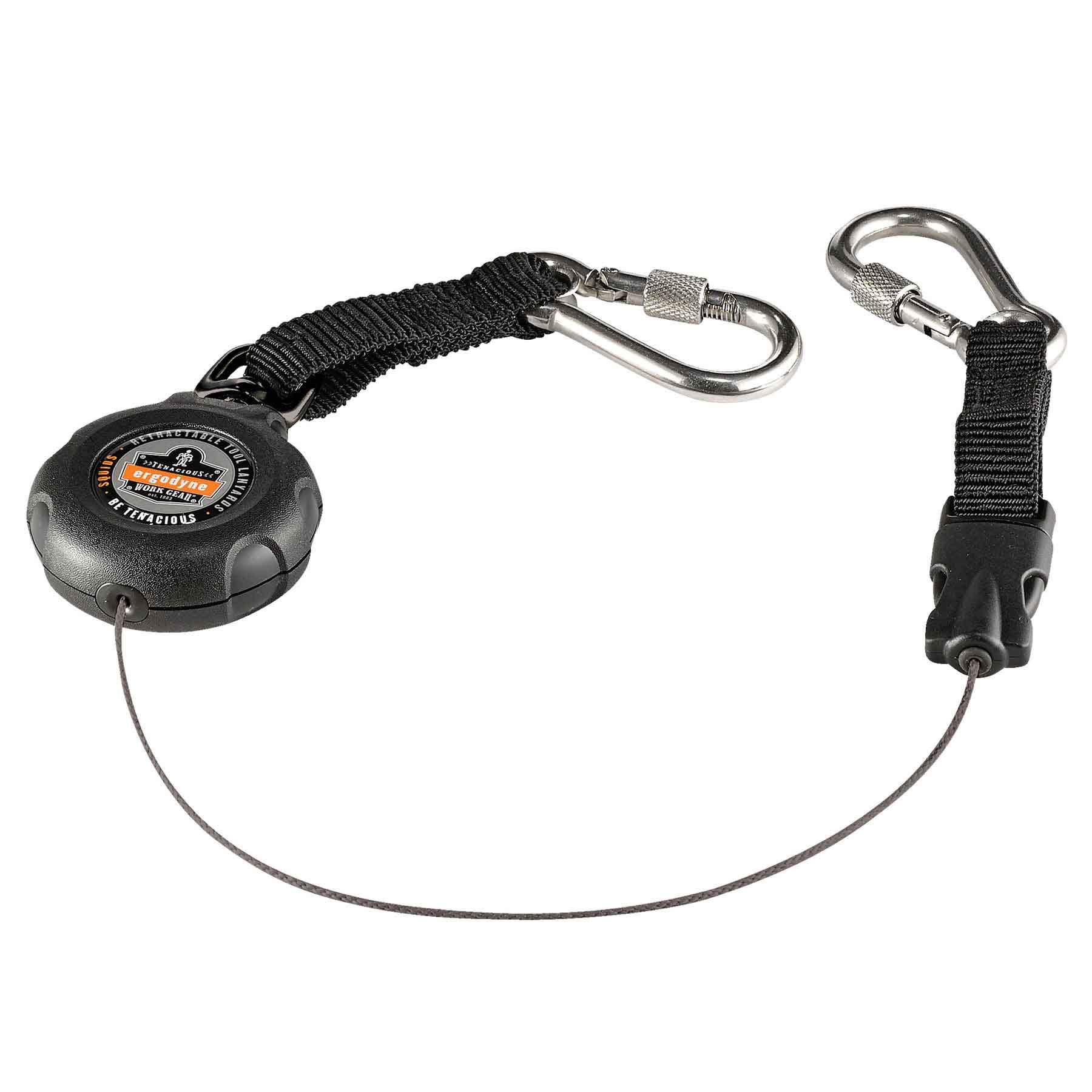 Squids 3000 Retractable Dual SS Carabiner - 1lb-eSafety Supplies, Inc