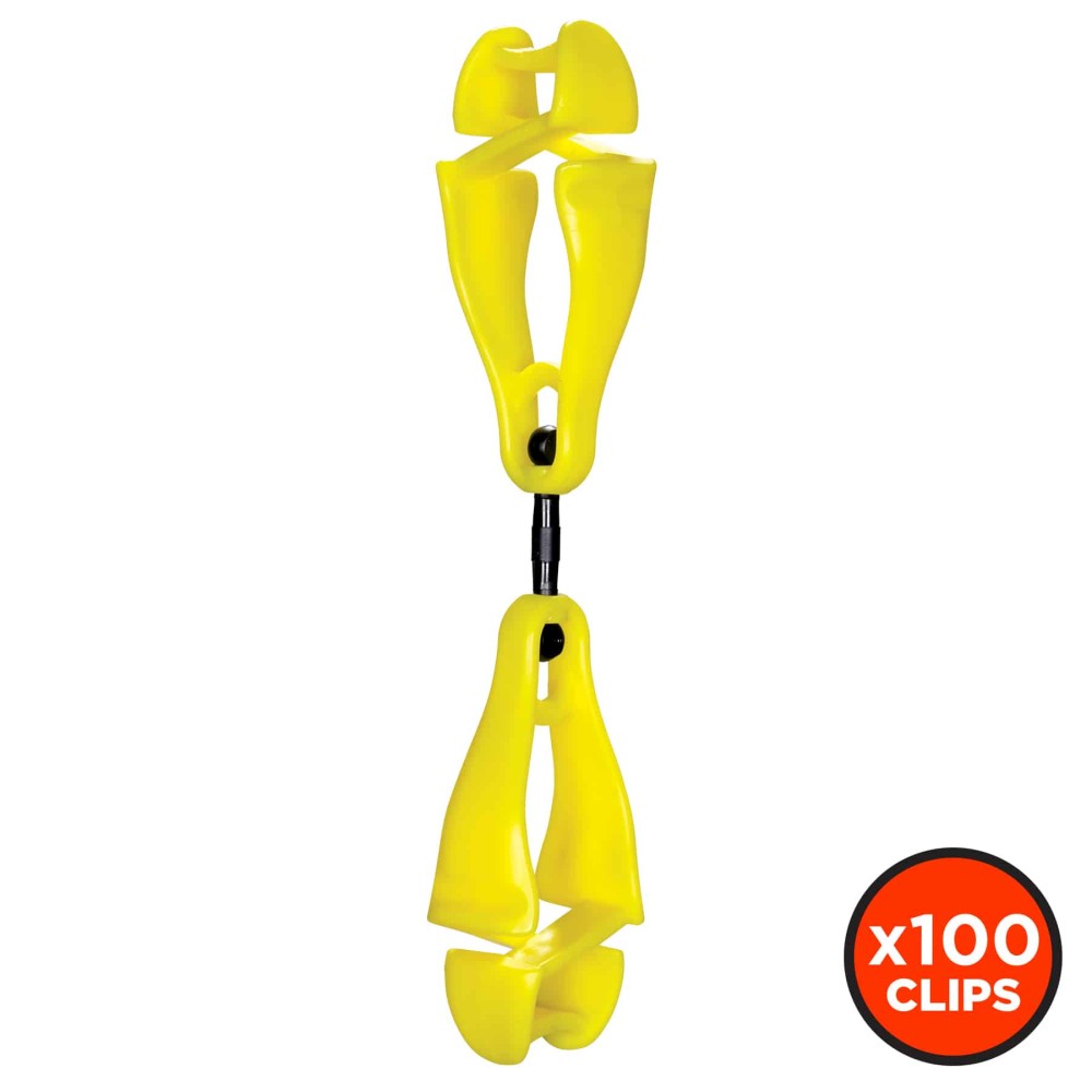 Squids 3420 Swiveling Glove Clip Holder - Dual Clips (100-Pack)-eSafety Supplies, Inc