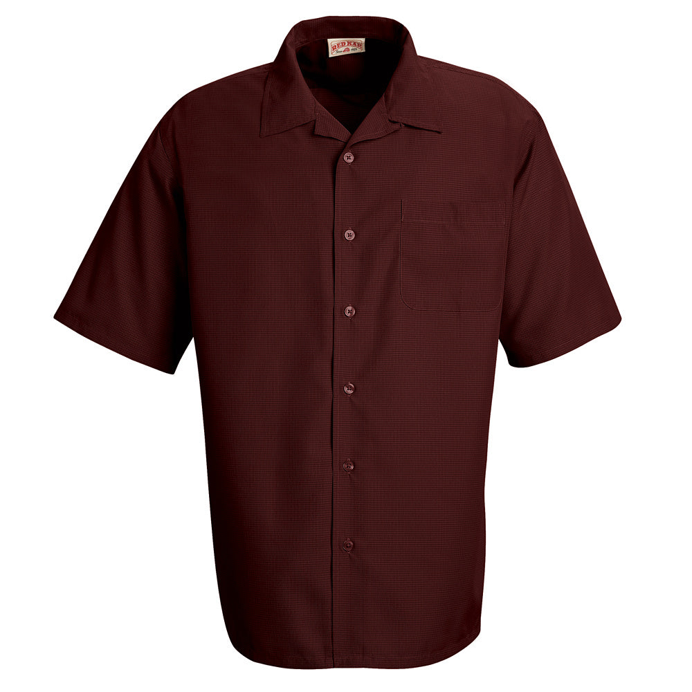Red Kap Microfiber Convertible Collar Shirt 1K00 - Burgundy-eSafety Supplies, Inc