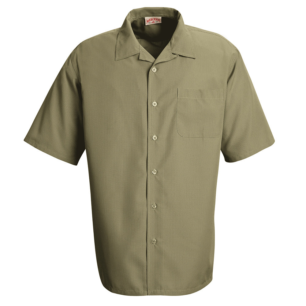 Red Kap Microfiber Convertible Collar Shirt 1K00 - Putty-eSafety Supplies, Inc