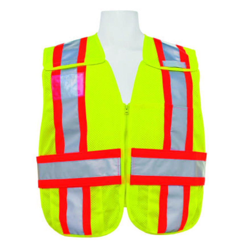3A Safety - 5-Point Breakaway Mesh Safety Vest Lime Color Size Medium - X-large-eSafety Supplies, Inc