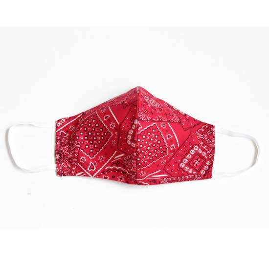 LMC Face Mask with Filter - Bandana - RED