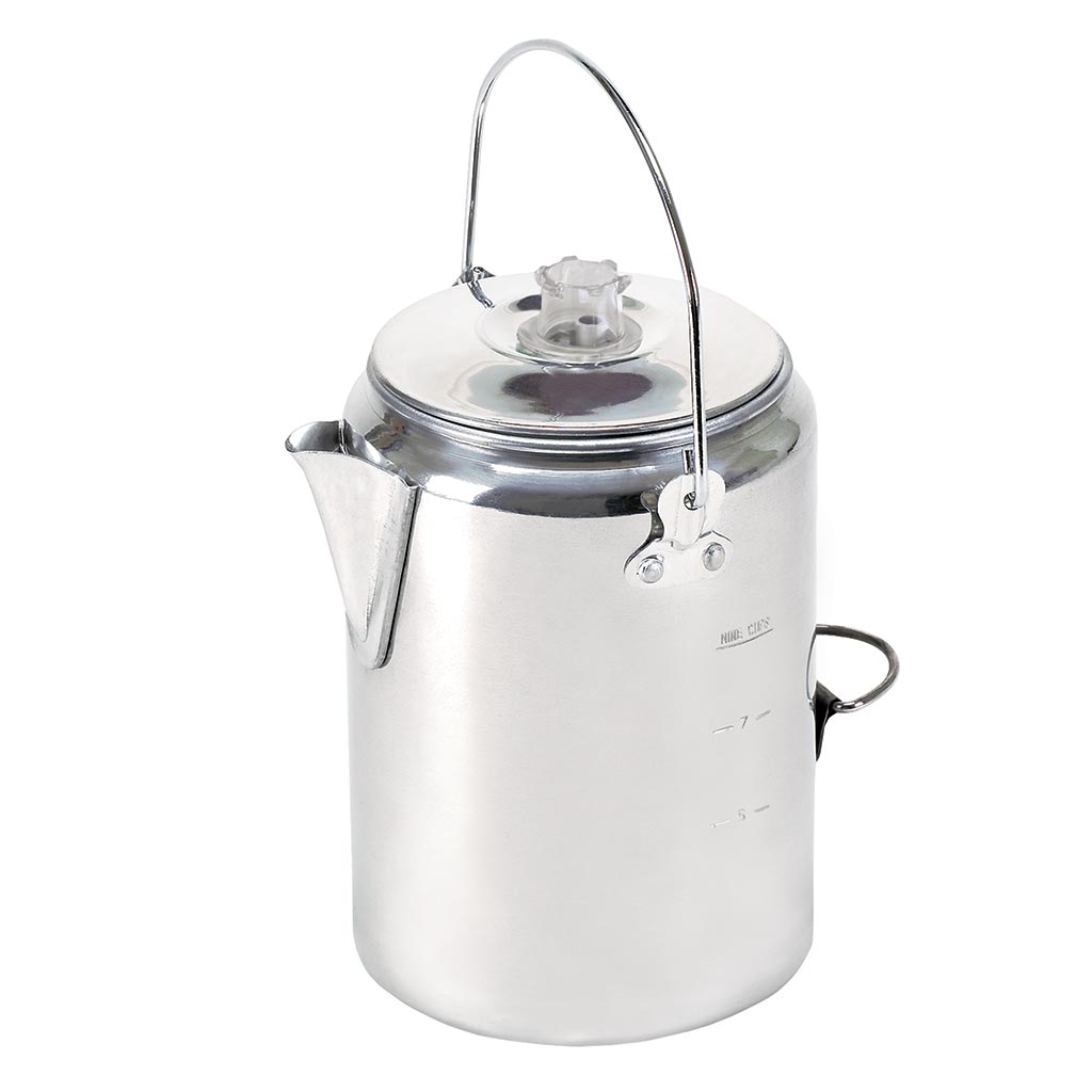 Aluminum Percolator Coffee Pot - 9 Cup-eSafety Supplies, Inc