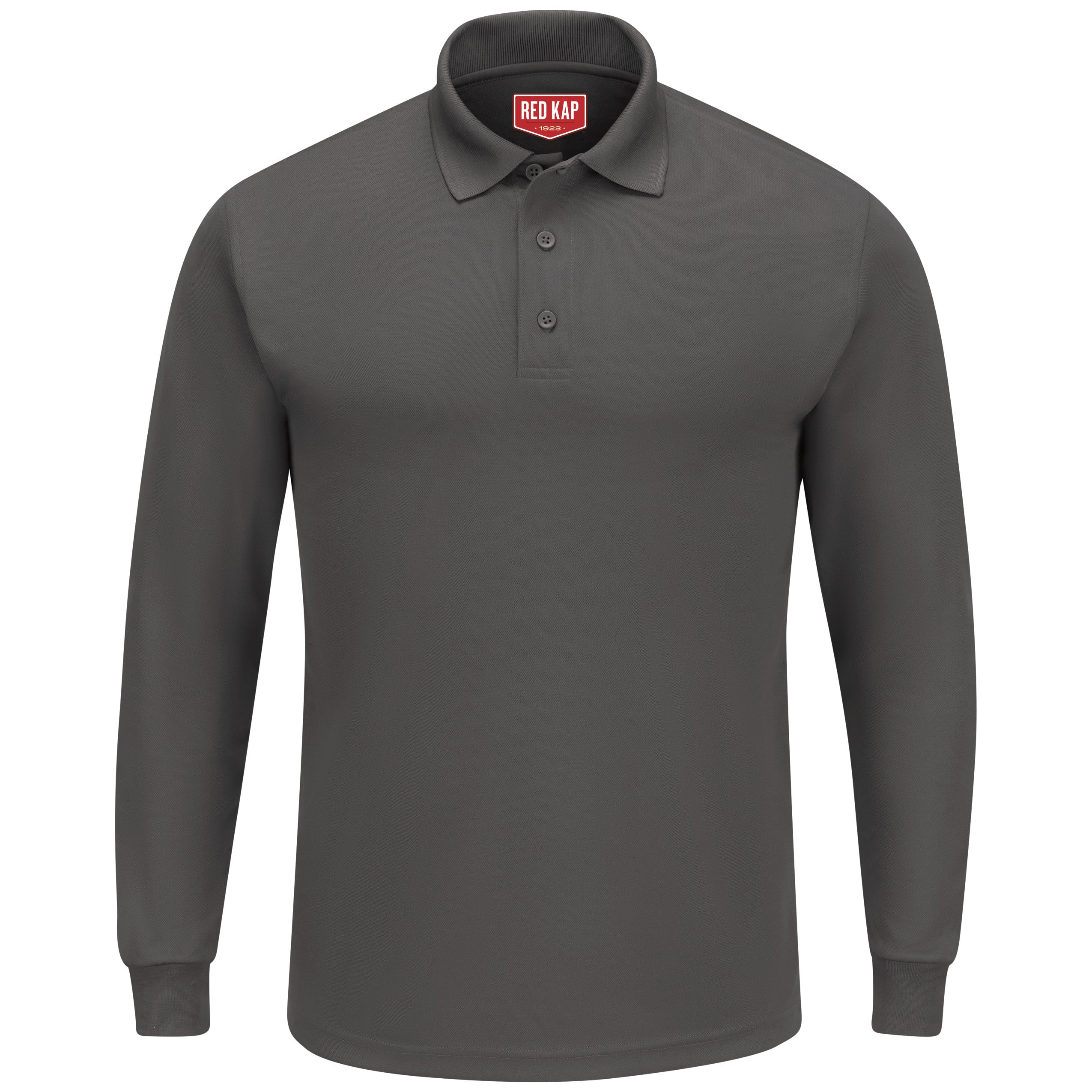Men's Long Sleeve Performance Knit Polo SK6L - Charcoal-eSafety Supplies, Inc