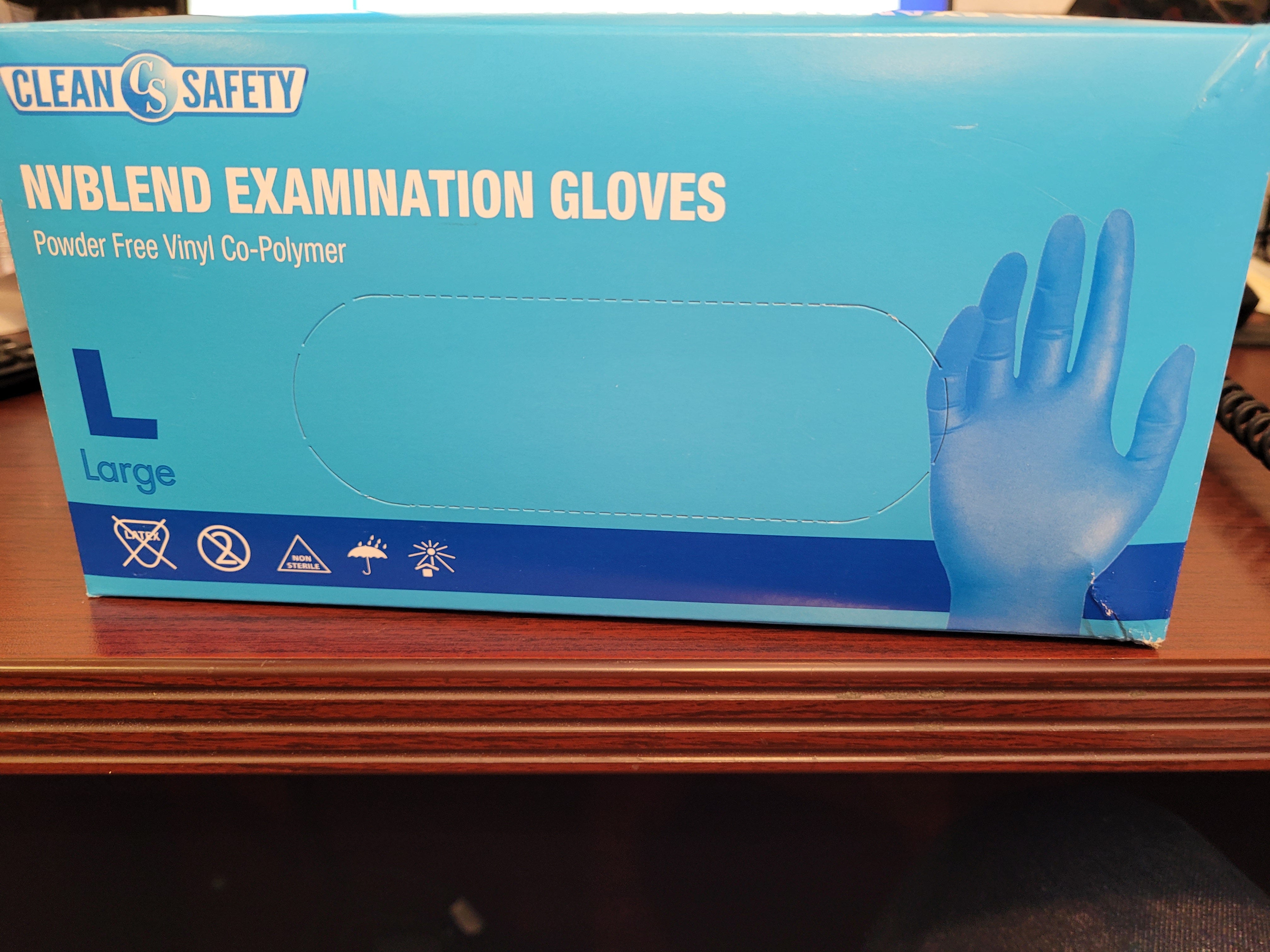 Clean Safety 6 mil Blue Exam Nitrile and Vinyl Blend (Vitrile)-eSafety Supplies, Inc