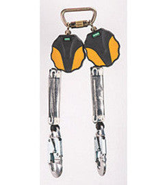 MSA 6' Workman® Twin-Leg Mini Personal Fall Limiter With AL36C Aluminum Snaphook-eSafety Supplies, Inc
