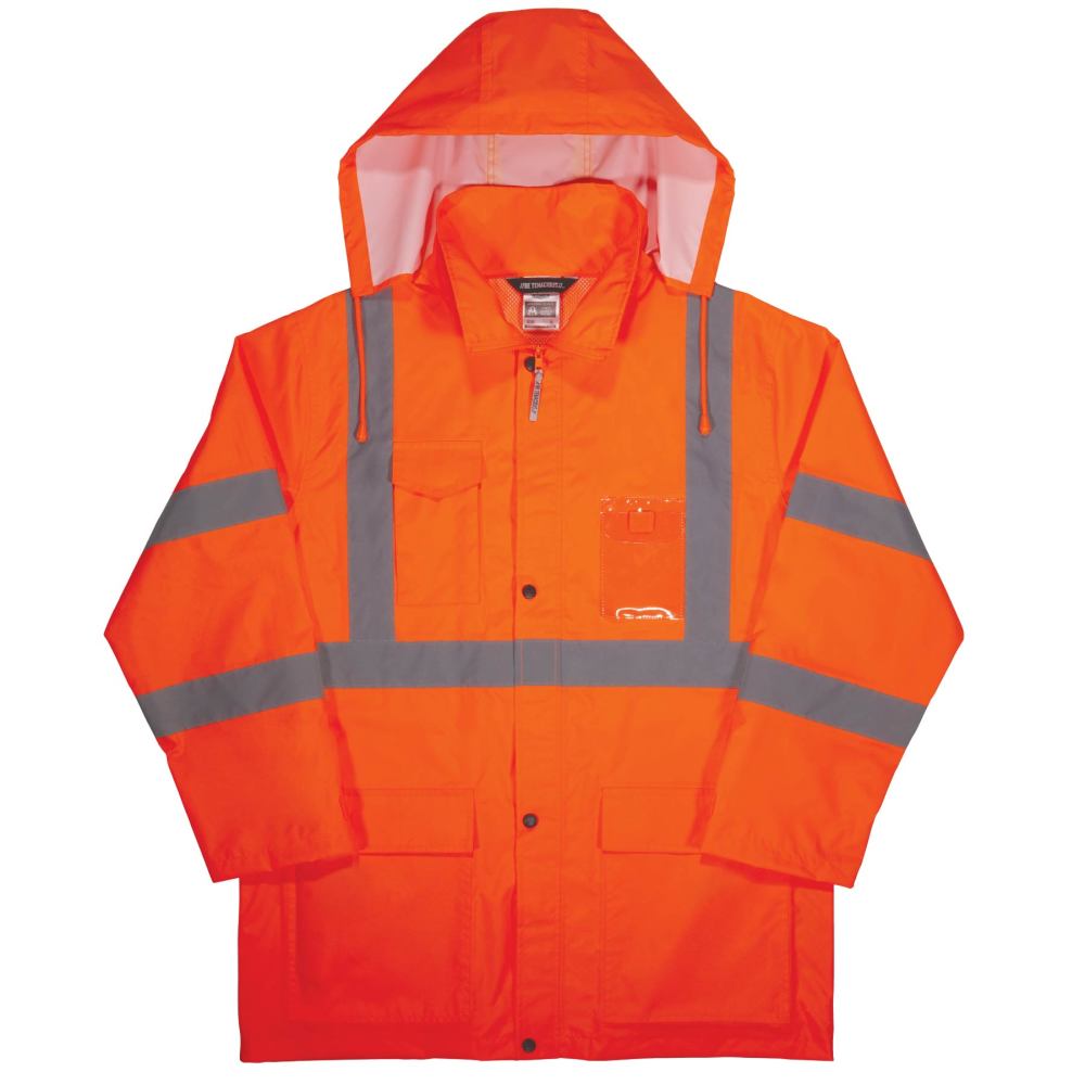 Glowear 8366 Lightweight Hi-Vis Rain Jacket - Type R Class 3-eSafety Supplies, Inc