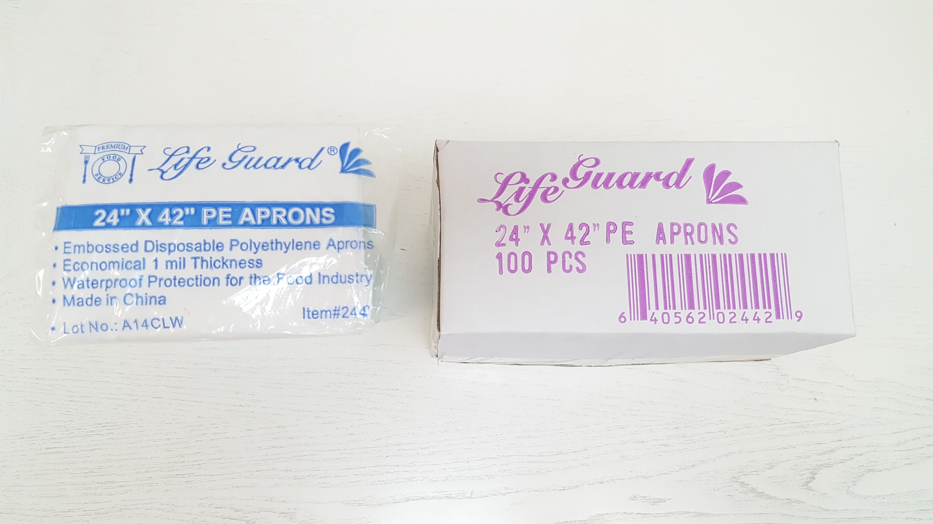 Life Guard - Apron 1mil 24"x42" - Case-eSafety Supplies, Inc