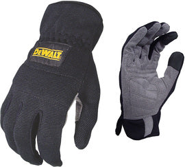 Radians Black Spandex/Synthetic Leather General Purpose Gloves With Hook And Loop