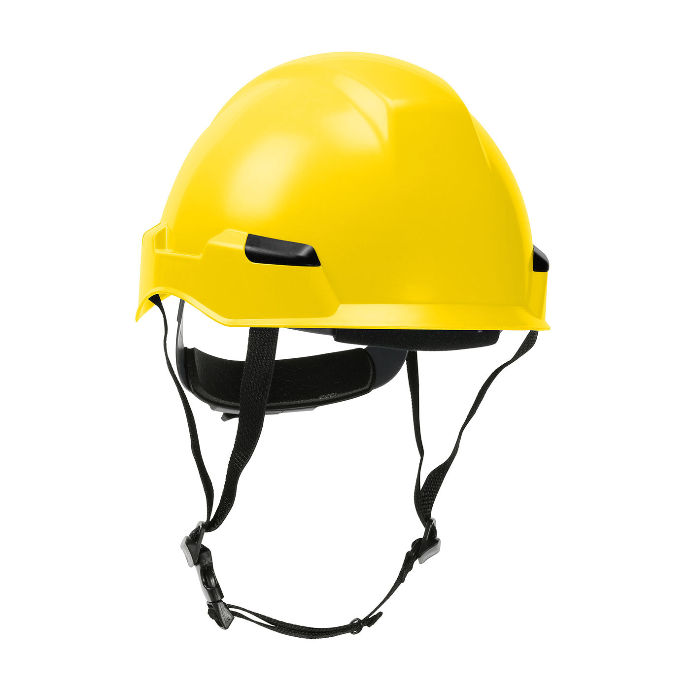 Rocky™ Industrial Climbing Helmet with Polycarbonate / ABS Shell, Hi-Density Foam Impact Liner, Nylon Suspension, Wheel Ratchet Adjustment and 4-Point Chin Strap