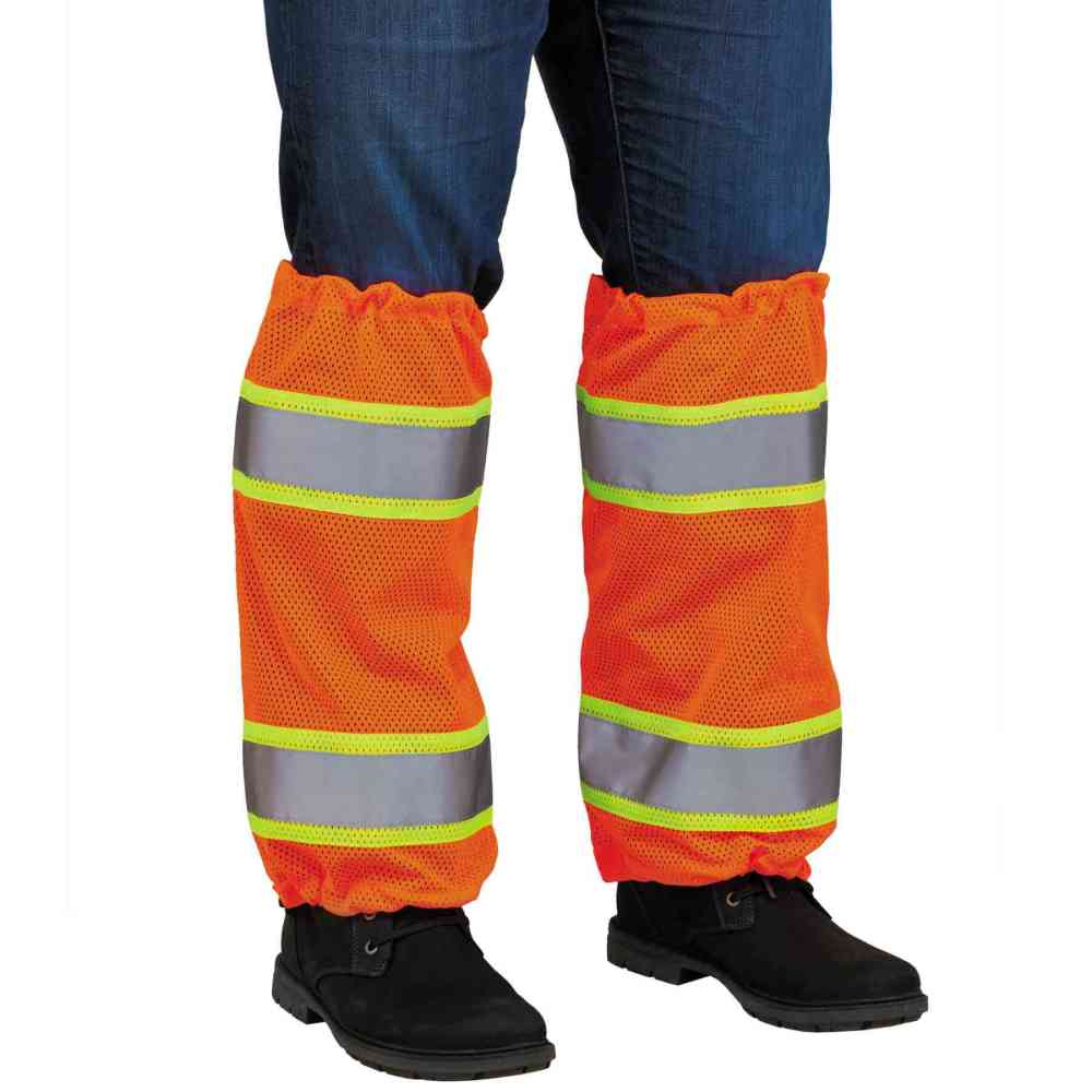 GloWear 8009 Hi-Vis Two-Tone Mesh Leg Gaiters - Class E-eSafety Supplies, Inc