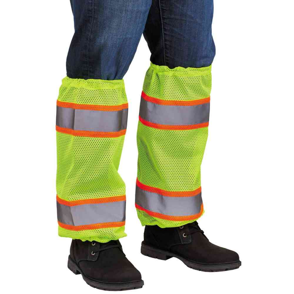 GloWear 8009 Hi-Vis Two-Tone Mesh Leg Gaiters - Class E-eSafety Supplies, Inc