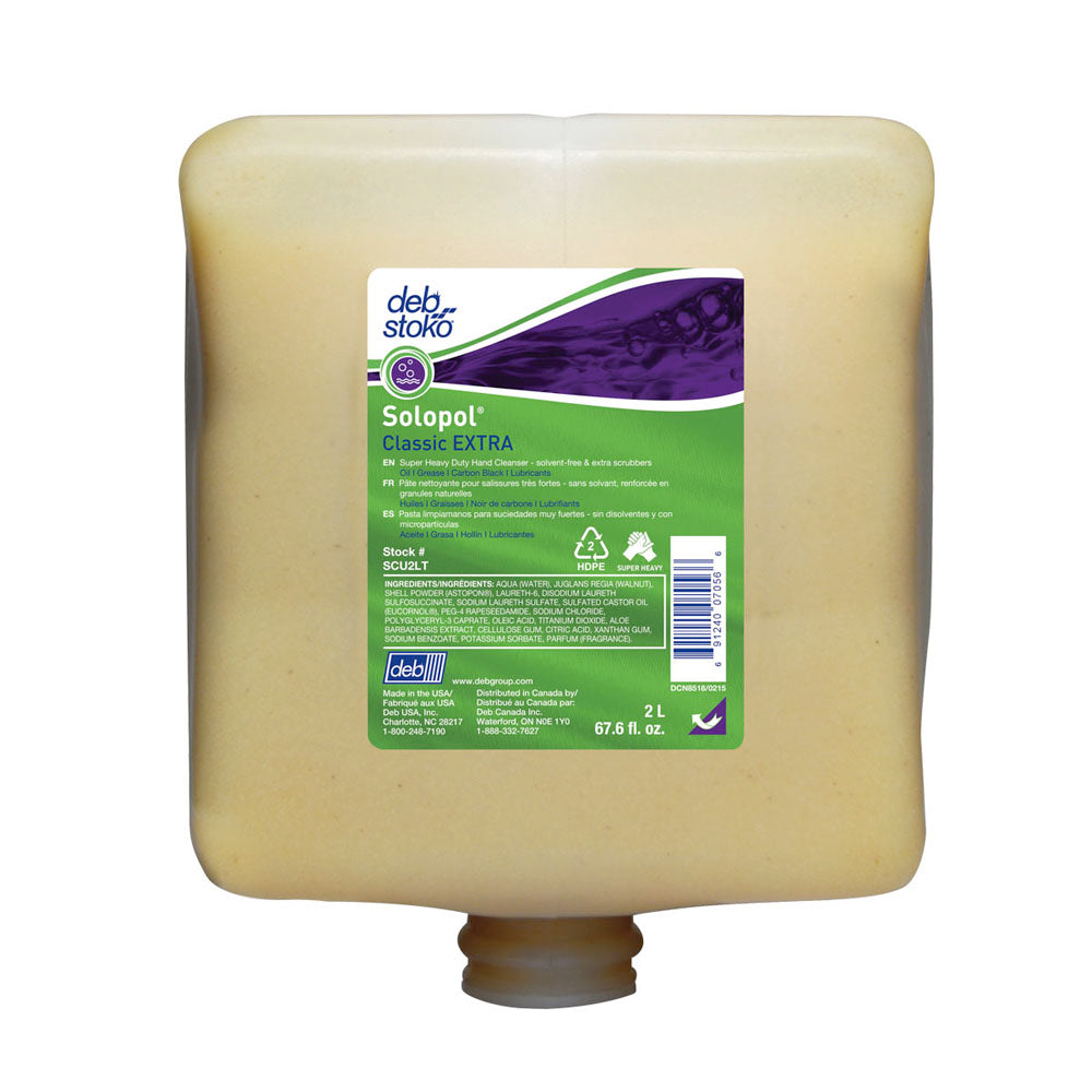 Deb 2 Liter Refill Beige Solopol Classic EXTRA Scented Hand Cleaner-eSafety Supplies, Inc