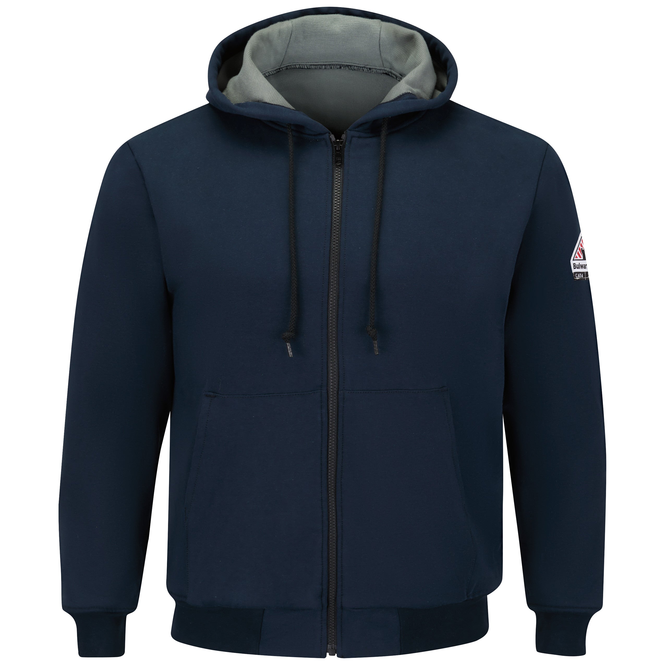 Men's Thermal Lined Zip-Front Hooded Sweatshirt SEZ4 - Navy-eSafety Supplies, Inc