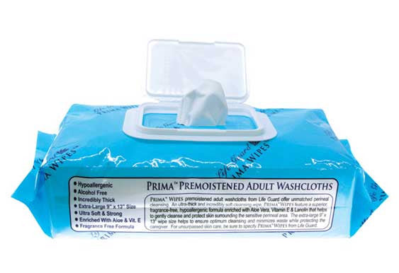 Life Guard - Prima Pre-Moistened Washcloths - Case-eSafety Supplies, Inc