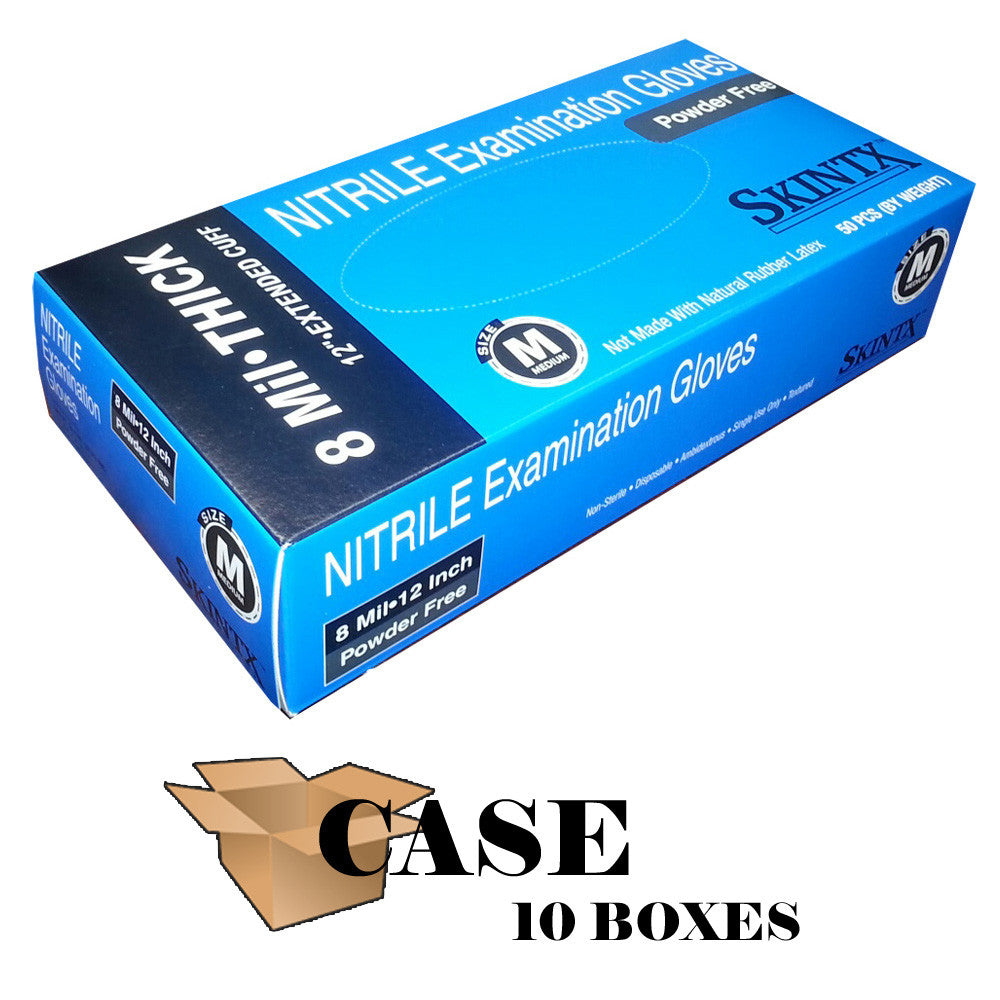 Skintx - Nitrile Powder-free 8 Mil Exam Extended Cuff - Case-eSafety Supplies, Inc