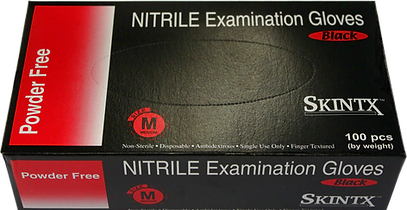 Skintx - Black Nitrile Powder-Free Exam Gloves - Box-eSafety Supplies, Inc