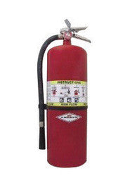 Amerex® 20 Pound ABC Dry Chemical 4A:60B:C High Flow Portable Fire Extinguisher For Class A, B And C Fires With Chrome Plated Brass Valve, Wall Bracket, Hose And Nozzle-eSafety Supplies, Inc