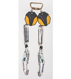 MSA 6' Workman® Twin-Leg Mini Personal Fall Limiter With AL36CL Rebar Aluminum Snaphook-eSafety Supplies, Inc