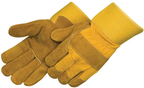 Premium Select Shoulder - Rubberized Cuff - Yellow Heavy Cotton Drill Back Gloves - Dozen-eSafety Supplies, Inc