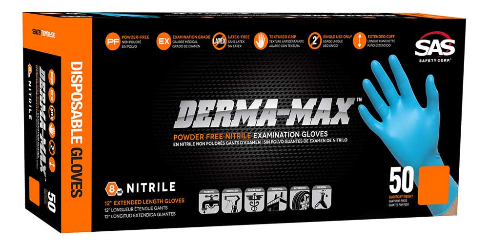 Derma-Max - Powder Free Nitrile Exam Gloves - Case Size Small-eSafety Supplies, Inc