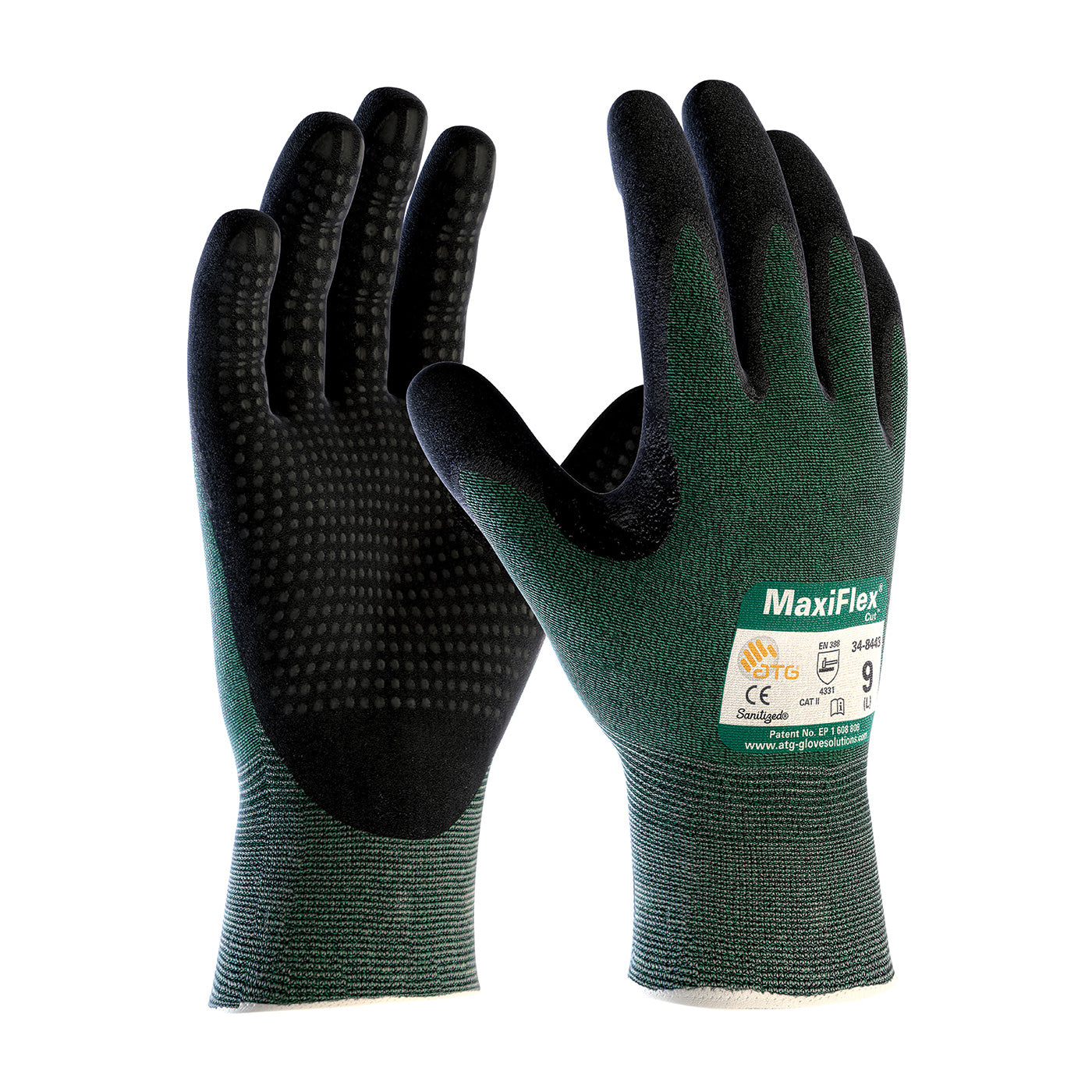 PIP 34-8443 MaxiFlex Cut Seamless Knit Gloves - Nitrile Coated Micro-Foam Dotted Grip (12 Pairs)-eSafety Supplies, Inc