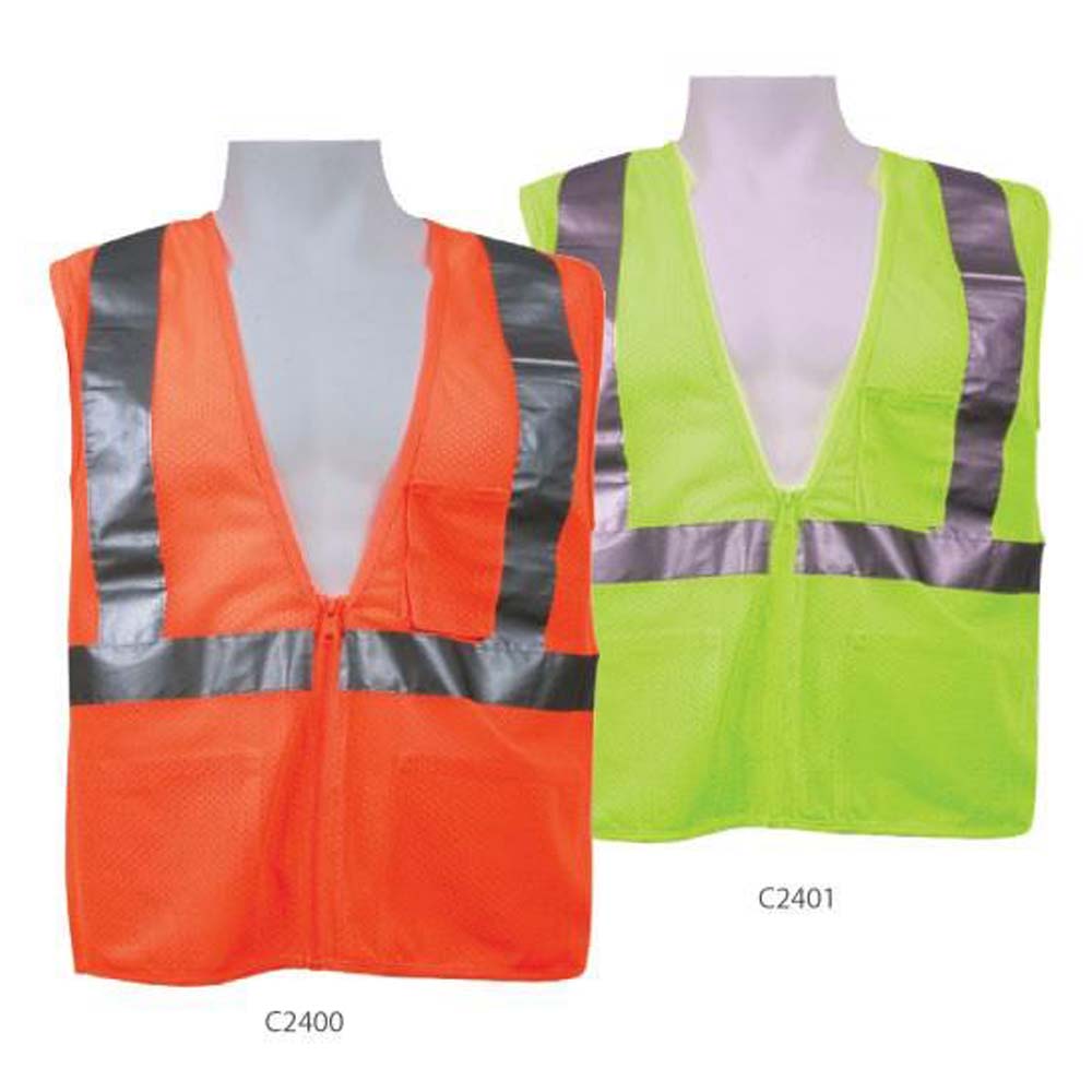 3A Safety - Mesh Safety Vest with Radio/Inner Pockets-eSafety Supplies, Inc
