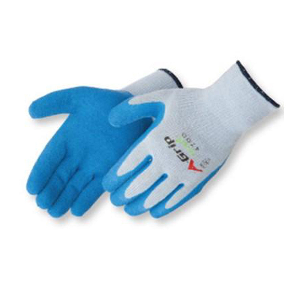 A-Grip - Premium Textured Blue Latex Palm Coated Gloves - Dozen-eSafety Supplies, Inc