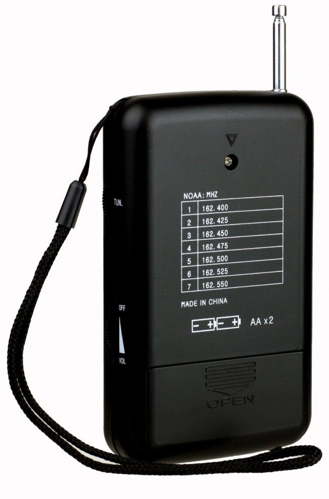 Kaito KA210 Pocket AM/FM NOAA Weather Radio, Black-eSafety Supplies, Inc