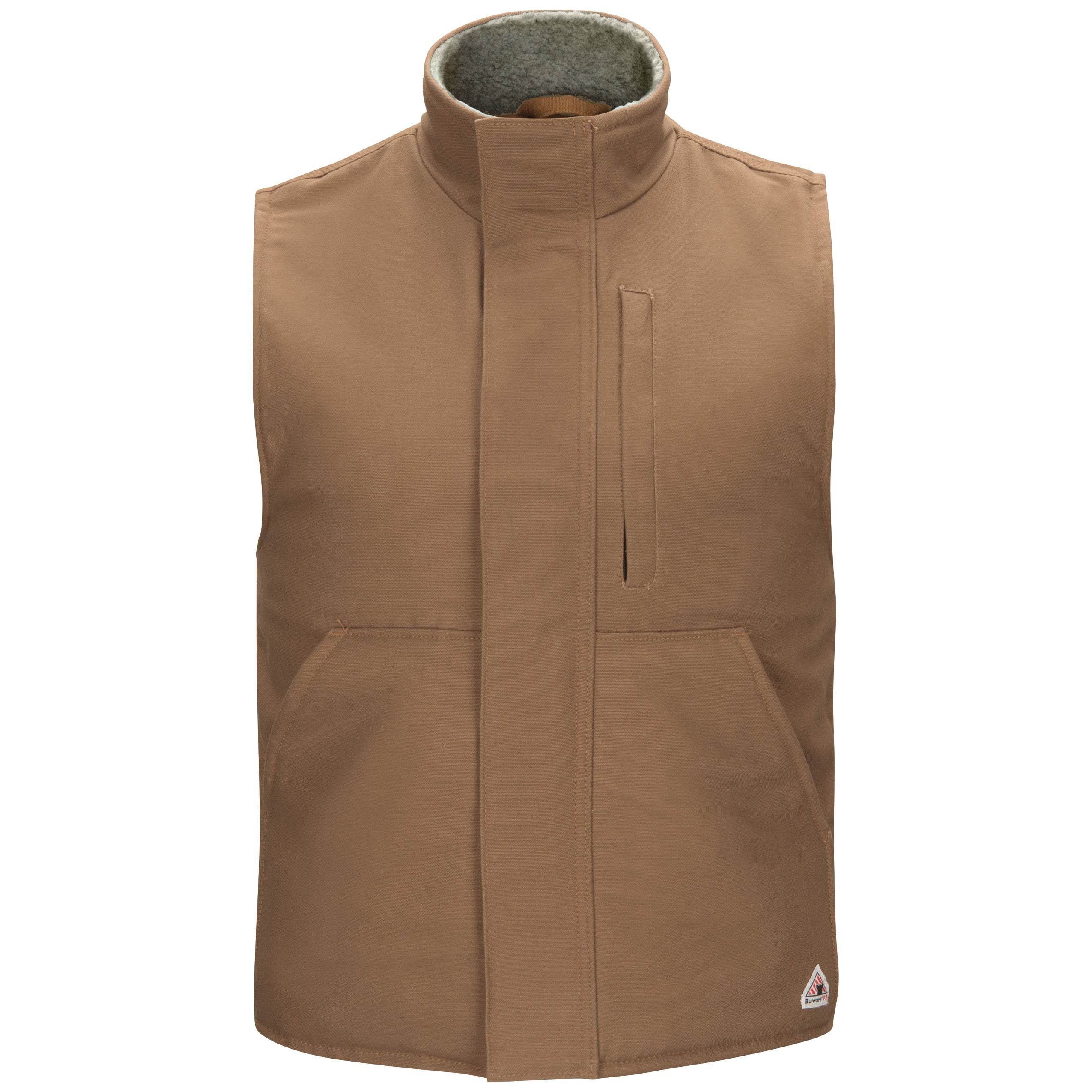 Men's Sherpa Lined Brown Duck Vest VLS2 - Brown Duck-eSafety Supplies, Inc