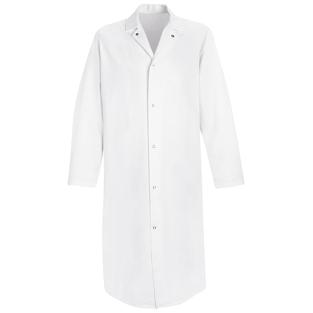 Red Kap Gripper-Front Butcher Frock 4006 - White-eSafety Supplies, Inc