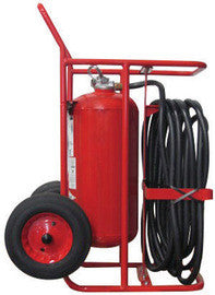 Amerex® 150 Pound Stored Pressure Regular Dry Chemical 240-B:C Wheeled Fire Extinguisher For Class B And C Fires With 16" X 4" X 10.16" Wheel-eSafety Supplies, Inc