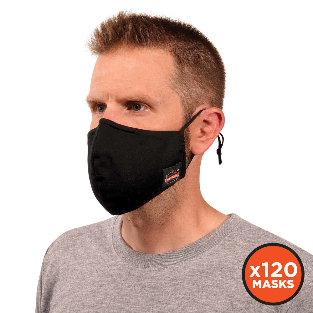 Skullerz 8800-CASE Contoured Face Cover Mask - Reusable Cotton (120-Pack)-eSafety Supplies, Inc