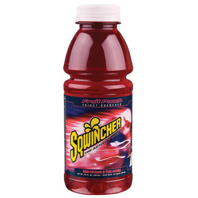 Sqwincher 20 Ounce Fruit Punch Flavor Ready To Drink Bottle Electrolyte Drink (24 Electrolyte Drink Bottles - Pack)-eSafety Supplies, Inc